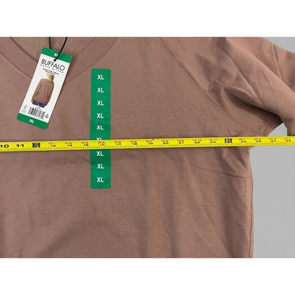 NWT Buffalo David Bitton Women Super Soft V-Neck Pullover Sweatshirt, T Rouse - Picture 7 of 11